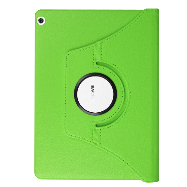 Premium Rotating PU Leather Smart Case for Huawei MediaPad M3 Lite 10 BAH-W09/L09/AL00 10.1" Tablet Funda Cover+Free Film+Pen: Green