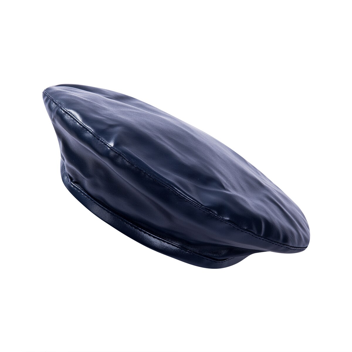 Womens Ladies PU Leather Beret Harajuku Wool Basque Beret Hat With Bowknot Caps PU Leather Beret Hat Golf Driving Flat Beret Cap: C