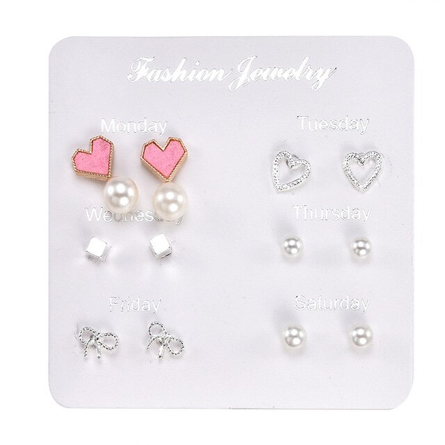 12~36 Pairs Women Girls Resin Plastic Crystal Diamante Flower Stud Earrings Set Random Style Gold Color Jewelry: Titanium Plated