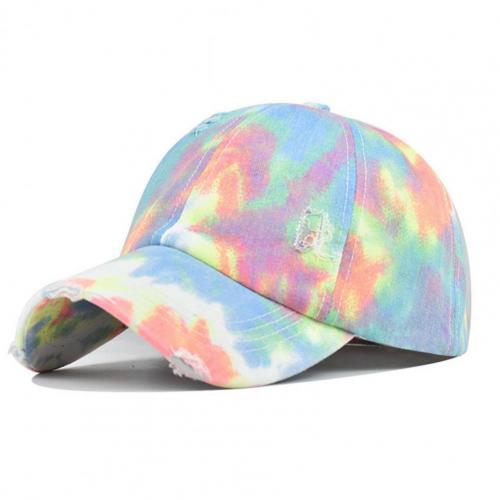 Hats Tie-Dye Style Ventilate Cotton Candy Color Baseball Cap for: Style 1