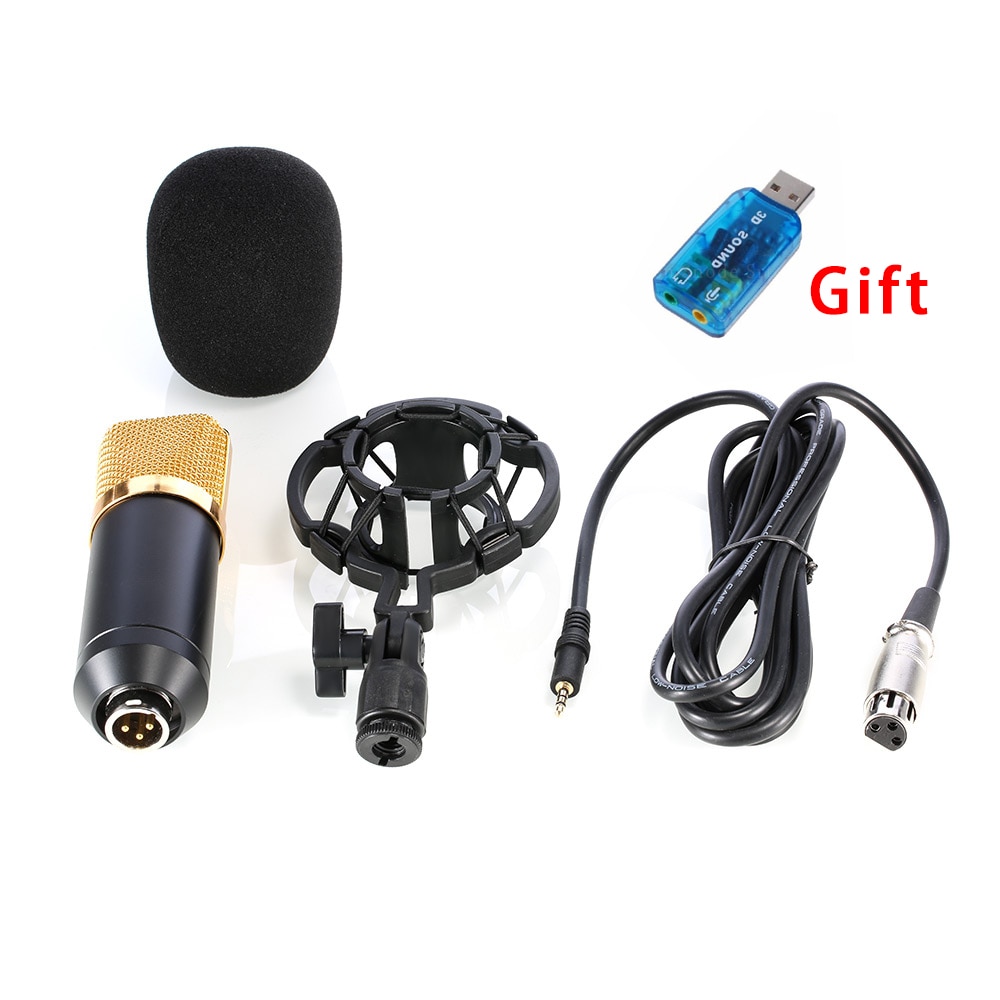 BM 700 Wired Handheld Microphone 3.5mm Condenser With Shock Mount Microphone For Recording Computer Microfono BM700