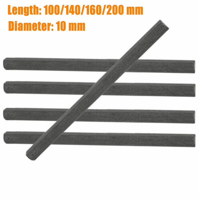1pc 10X100/140/160/200mm Ferrite Rod Bar Loopstick For Radio Antenna Crystal Aerial transformer Black Mn-Zn Ferrite rod material