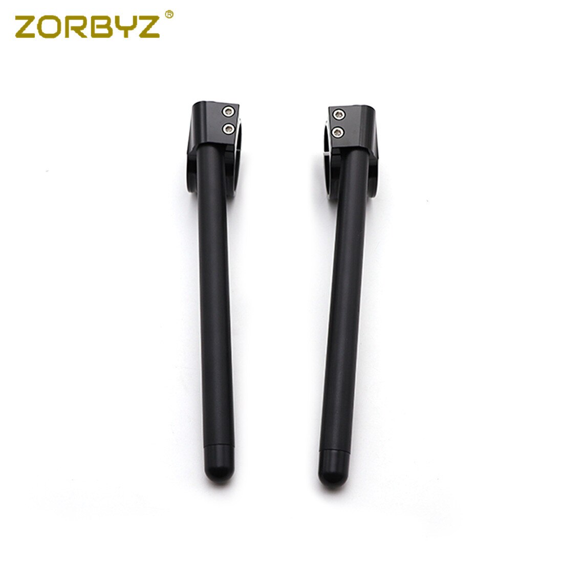 ZORBYZ 58mm CNC Black Clip-On Clip Ons Handlebars Bar Fork Tube For Benelli Leoncino 500