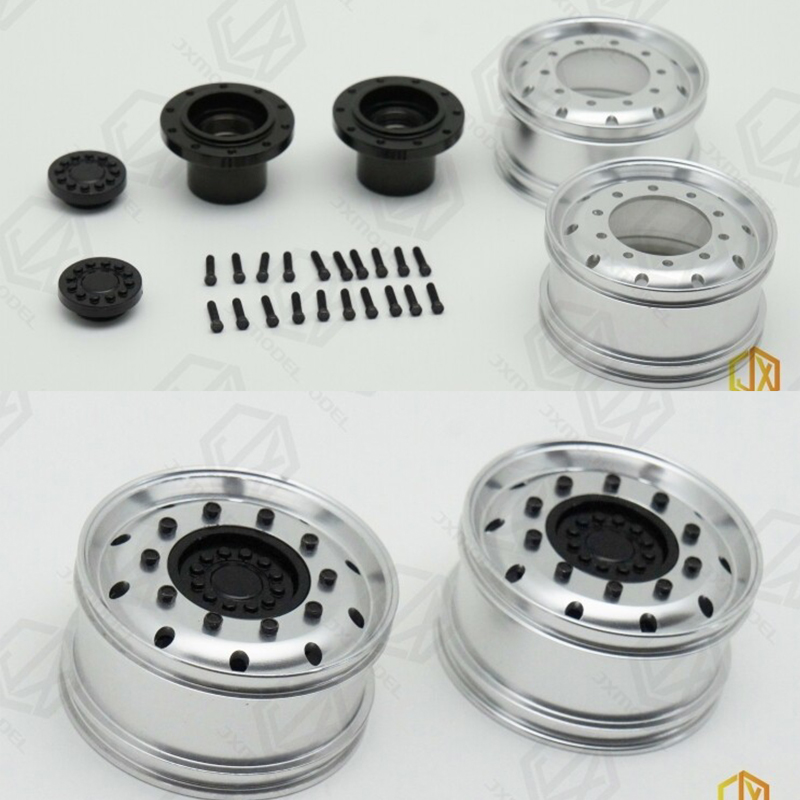 JX Model 1/14 Truck 1:14 F2000 Wide Wheel Hub Front Wheel Made Of All Metal For Tamiya Lesu