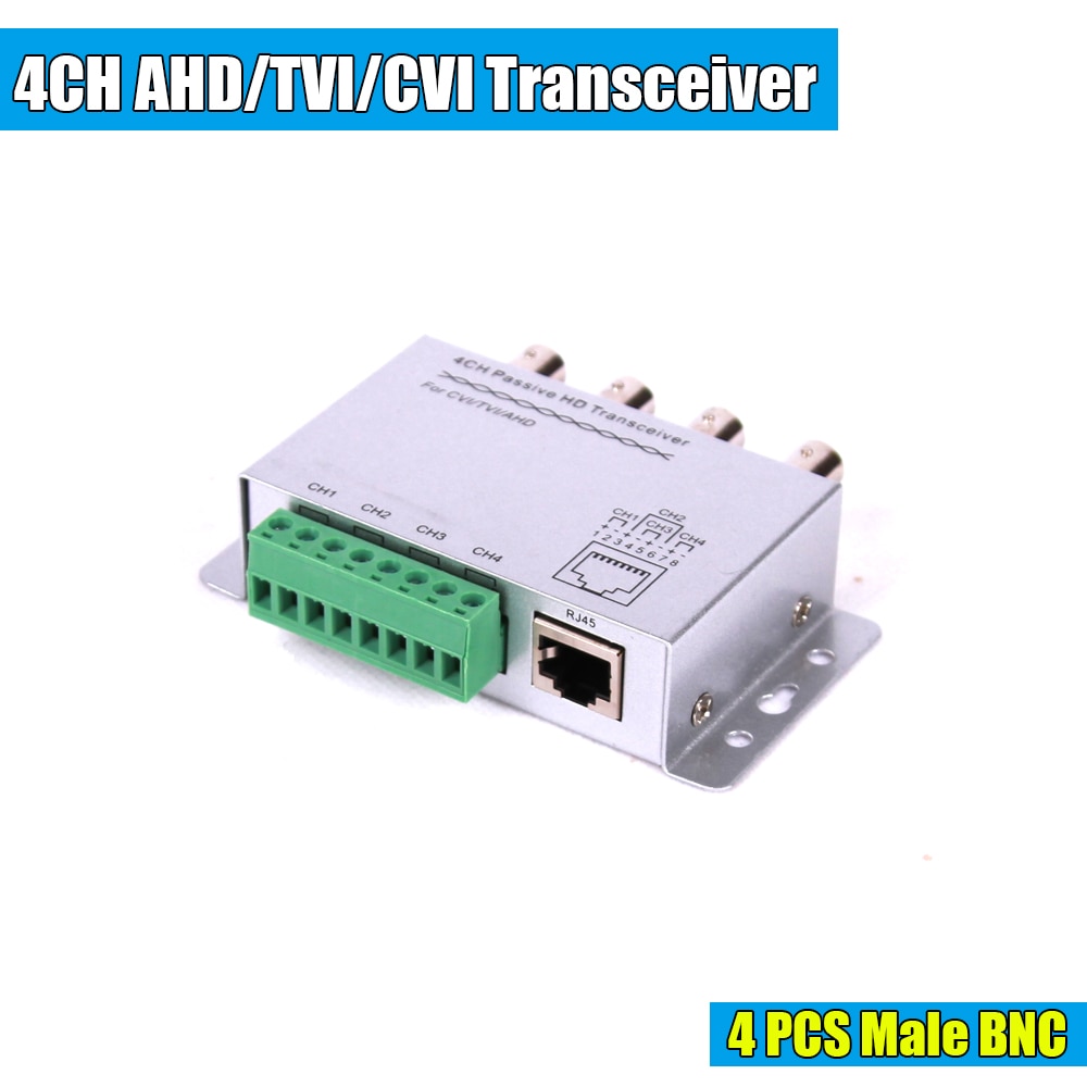 SURGE 4 Channel Active Passive Video Balun Rohs Transmitter Receiver 4CH UTP Cat5 RJ45 Support HDCVI/AHD/TVI Camera