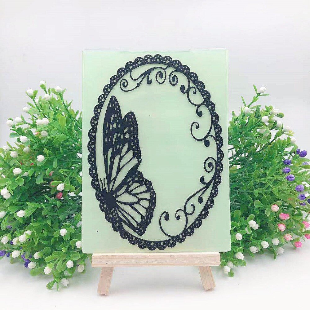 PANFELOU Pansy dish Embossing folders Plastic For Scrapbooking DIY Template Fondant Cake Photo Album Card Making