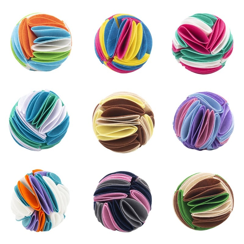 15/20cm Dog Sniffing Mat Toys Foldable Sniffe Ball Pet Dog Toy Training Games Nose Work Sniff Ball Pet Puzzle Toy Diameter