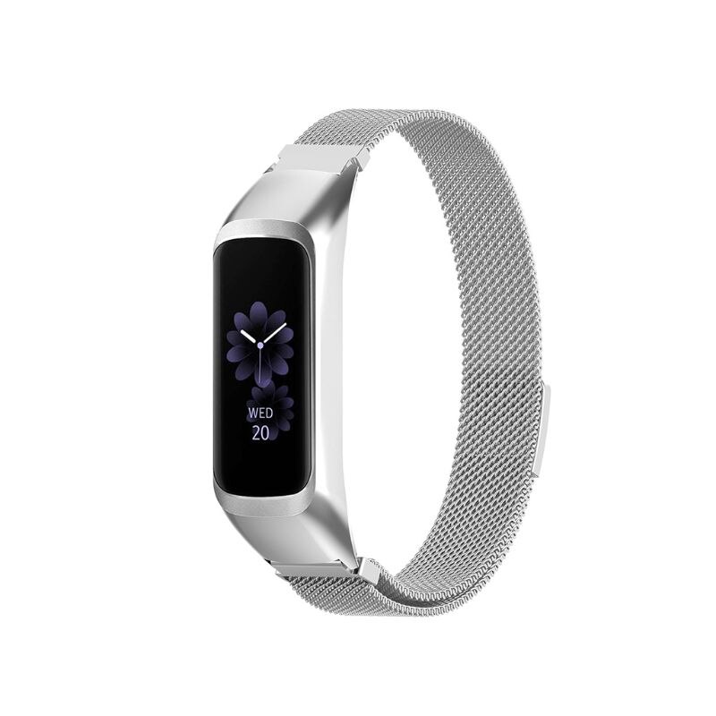Smart klocka band passform e handledsband milanese rostfritt stål utbyte magnetisk rem för samsung galaxy fit-e smart ban