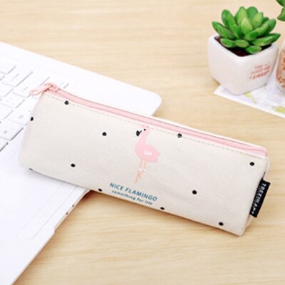 Trousse à Stylo,Trousse à Crayons Flamant Rose Pour Filles,fournitures