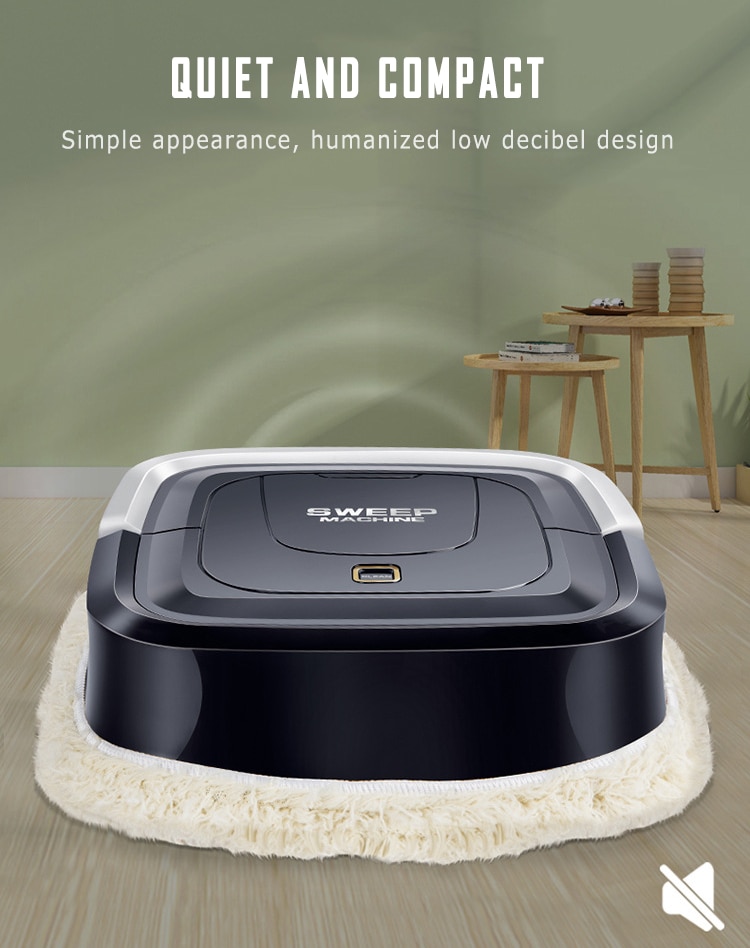 Mopping robot usb laddning mini moppmaskin smart hem automatisk lat rengöringsmedel för att torka golvet hushållsrengöringsverktyg moppar