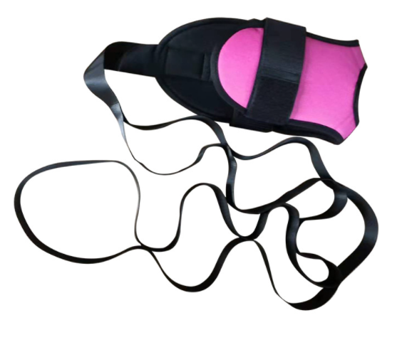 155cm Yoga Stretching Belt Foot Stretcher Calf Tendonitis Ankle Strap Band Yoga Stretch Strap Calf Leg Foot Flex Stretcher: Pink