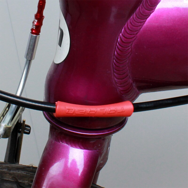 4 stk / sæt ultralet cykelstel beskyttende kabel guide cykel ærme silikone kabelbeskytter til mtb cykel bremseskift linje
