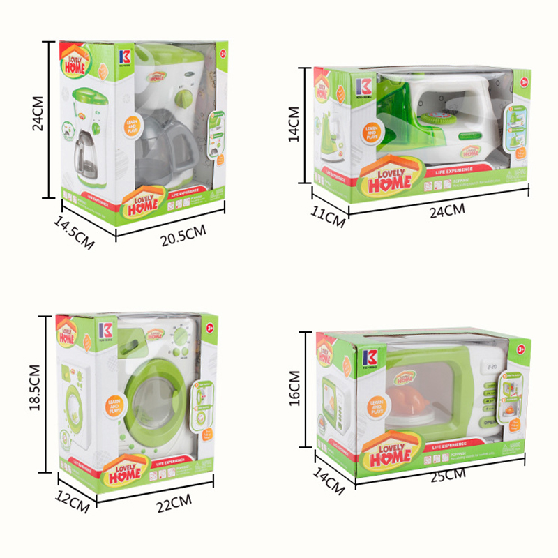 Originalitet mini køkken legetøj husholdningsapparater børn dukkehus møbler tilbehørelektrisk madlavning model foregiver legetøj