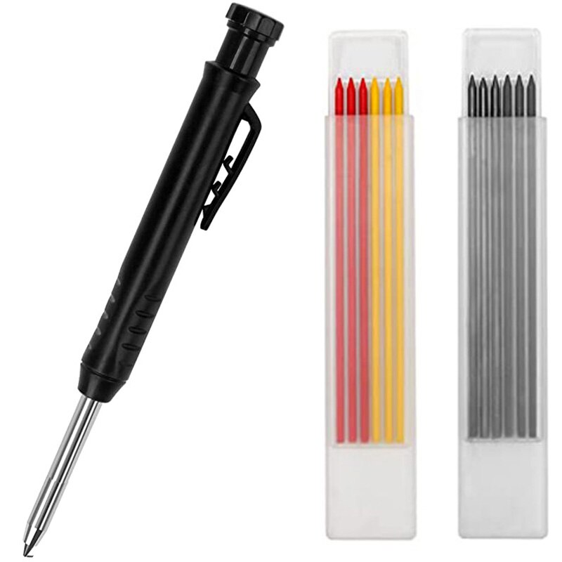 Solid Carpenter Pencil Set Construction Carpenter with Pencil Sharpener Mechanical Drawing For Woodworking Tools: D