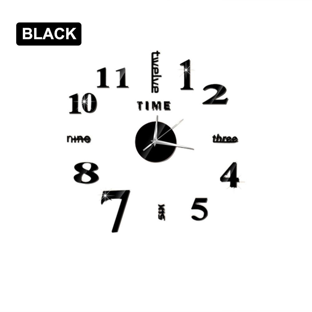 Reloj de pared con espejo acrílico, adhesivo autoadhesivo para pared Diy, 4 colores, adhesivos de pared para dormitorio a la