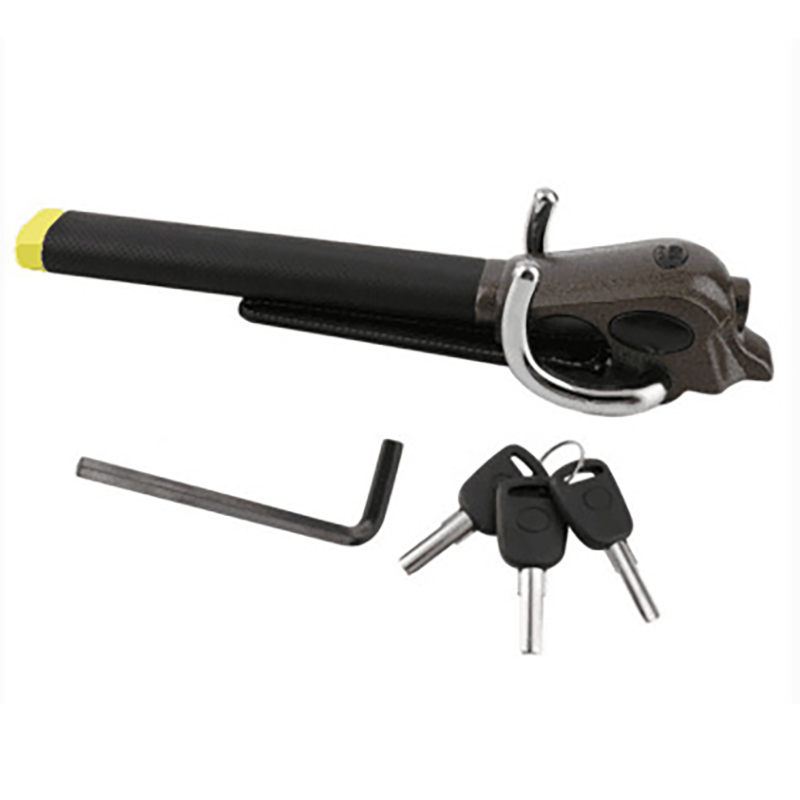 Cerradura para volante de coche, cerradura plegable para dirección de automóvil, protección antirrobo, cerraduras en T, cerraduras de seguridad para accesorios de coche: Default Title