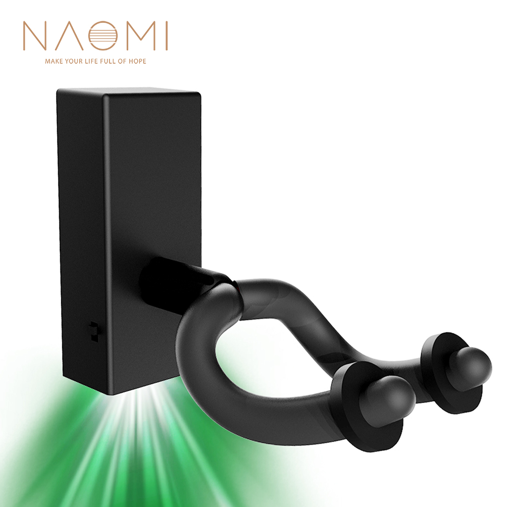 Naomi 4 kolory doprowadziło wieszak na gitarę uchwyt ścienny haczyk robić zawieszania akustyczna/elektryczna gitara opiekun dekoracyjna robić domu/ściana studio: zielony