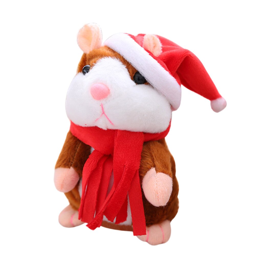 Plysch hamster leksak jul inspelning elektrisk hamster prata prata gå mus leksaker lära sig prata barn kul: Typ 2b  (18cm)