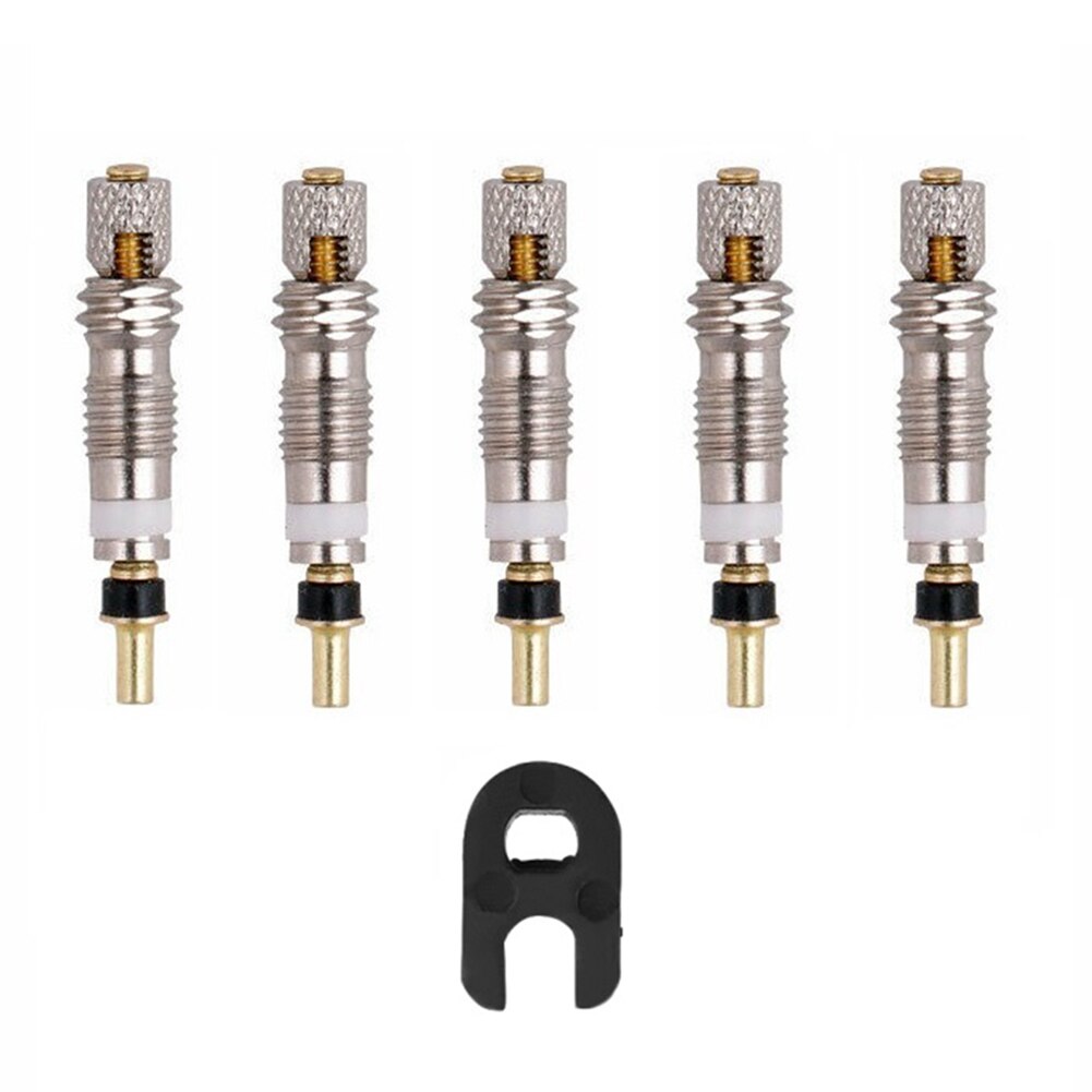 Lightweight Valve Cores with Tool Brass French Presta MTB Road Bike Repair Parts Easily Installation Personal Bicycle Parts: 5PCS B
