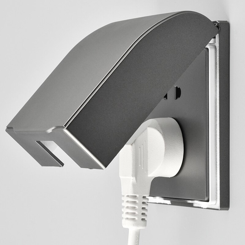 Socket Splash-proof Box Single Outlet Waterproof Cover Outdoor indoor Receptacle Protector Switch Accessories 107X122X45cm WWO66