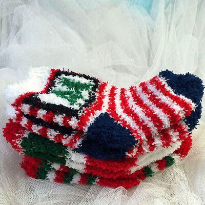 Christmas Babys Kids Girls Boys Childrens Cotton Socks Kids Warm Ankle Fuzzy Socks 1-6