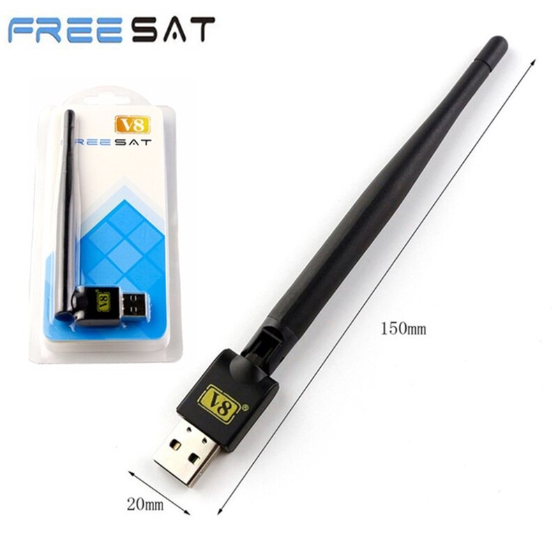 Usb Draadloze Wifi Met Antenne Lan Adapter Voor Tv Box Satellietontvanger Freesat V7 Hd/Freesat V8 Super Set top Tv Box Receptor