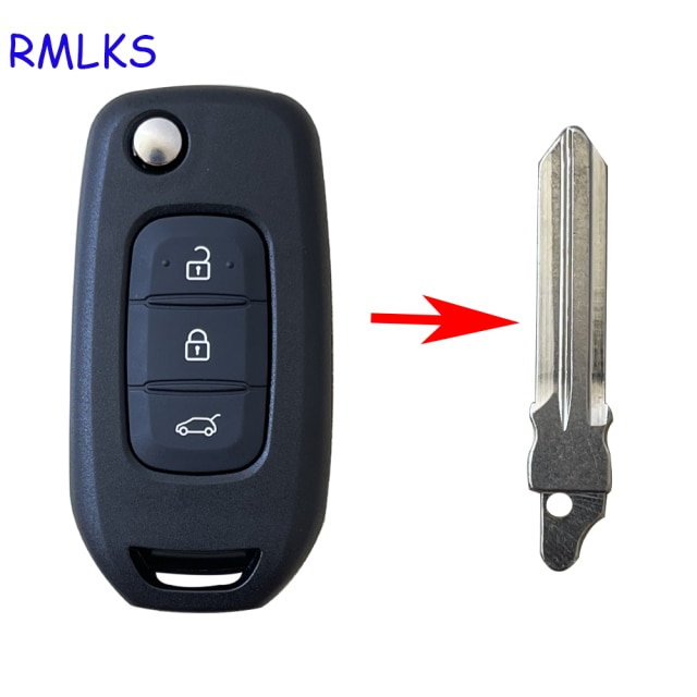 Replacement Remote Car Key Folding Flip Remote Key Shell Case Fob 2 3 Buttons for Renault Kadjar Koleos: 3BTN D