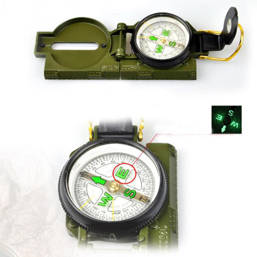 Outdoor Camping Compass Travel Portable Carabiner Map Tool Metal Multifunction Compass Pocket Outdoor Compass Emergency Tool