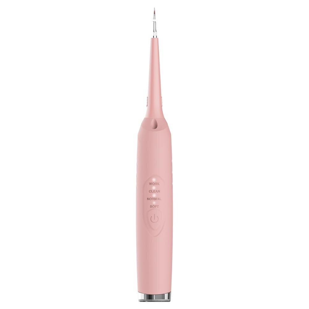Détartreur dentaire à ultrasons seconde génération Portable électrique taches de dents tartre nettoyant blanchir les dents enlever les irrigateurs oraux: Pink