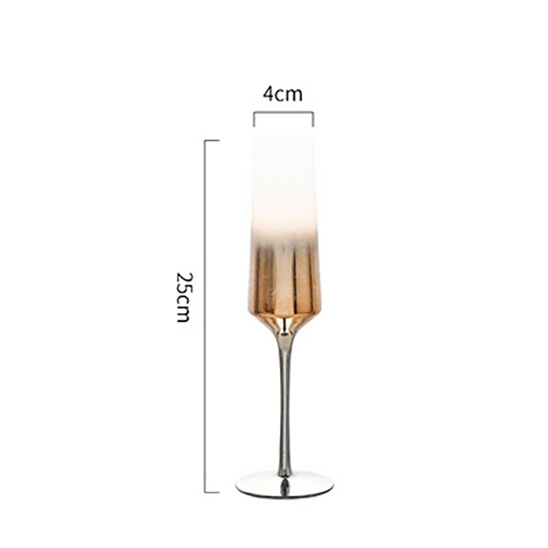 200Ml-480Ml Transparante Sky Kristal Champagne Glas Rode Wijn Bordeaux Beker Collectie Niveau Cup Party Bar: 200ML Gold