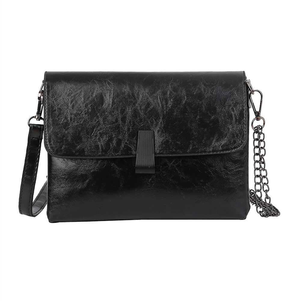 Schoudertassen voor dames, messenger crossbody tassen, dames retro pu leer, kettingslot gesp, dames handtassen