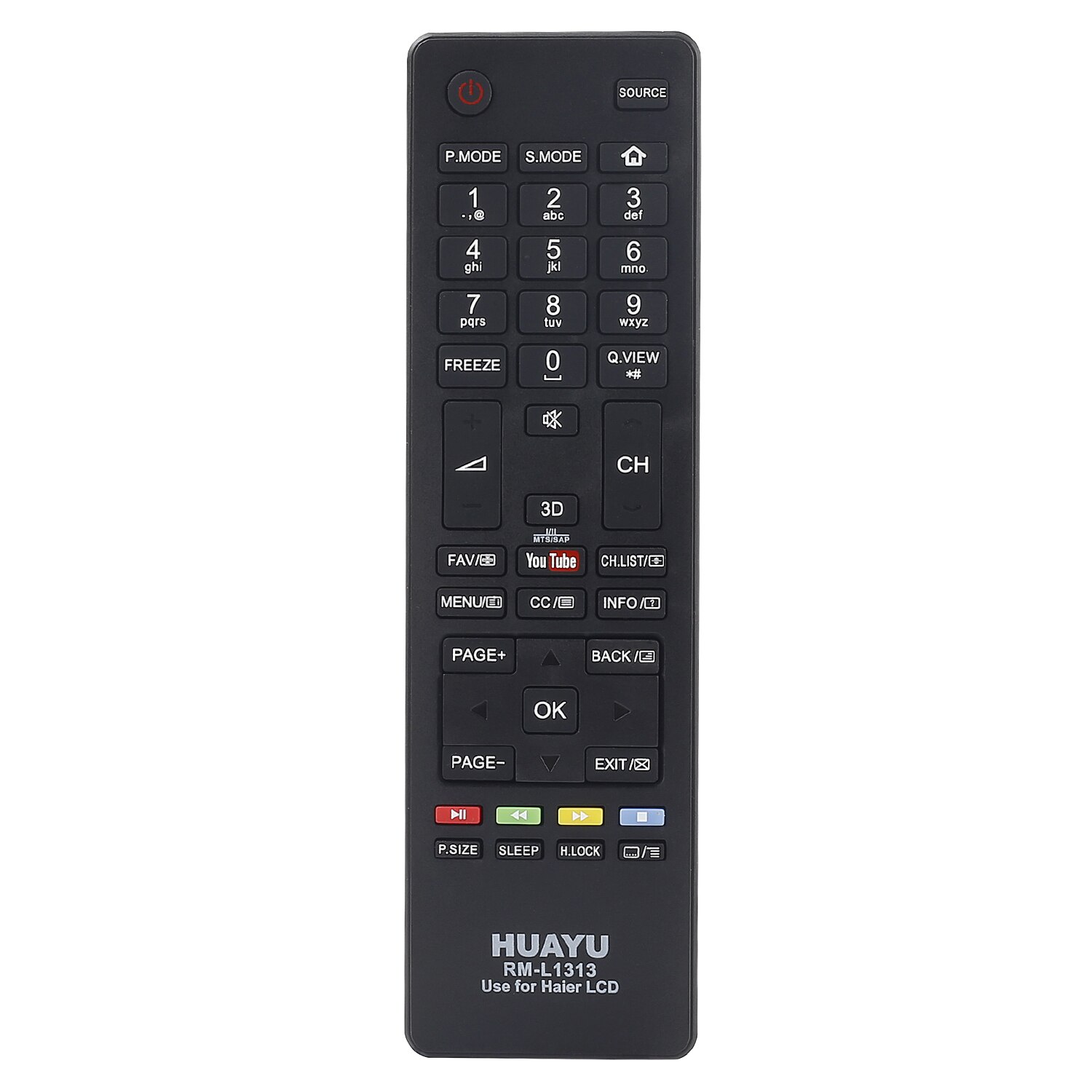 Replacement Remote Control for Haier Smart TV HTR-A18EN LE32K5000TN LE40K5000TF LE55K5000TFN huayu