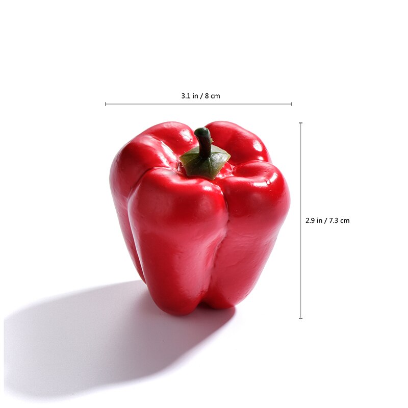 Simulation Vegetables Furniture Decoration Simulation Toys Pepper Cabbage Eggplant Bitter Melon Realistic Furniture Decoration: Red bell pepper