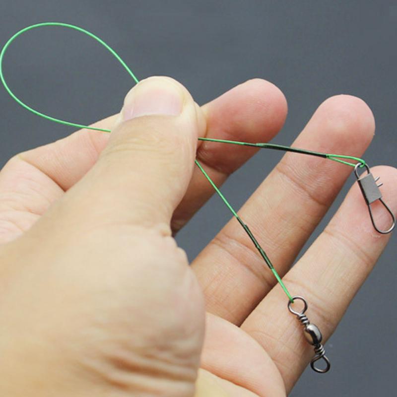 Ligne laisse leurre hameçon ligne Trace fil Leader pivotant Snap Spinner10pcs/lot pêche fil requin filature Expert 15cm 20cm 25 cm