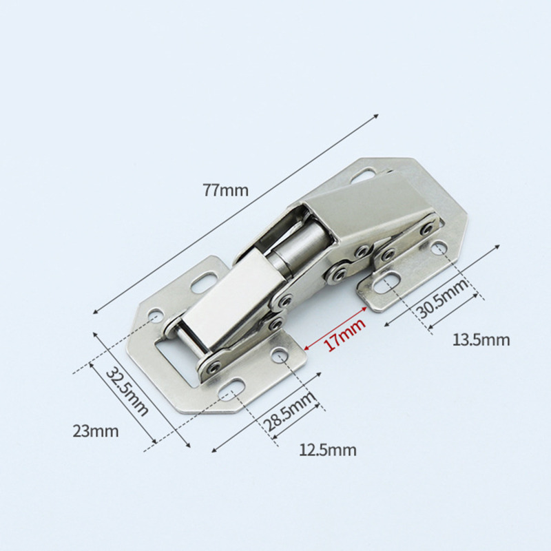 Soft Close No punching required Spring Hinges,No Pre-drilled Noiseless Hidden Concealed Cabinet Hinge Furniture Hinge: Black/Gold