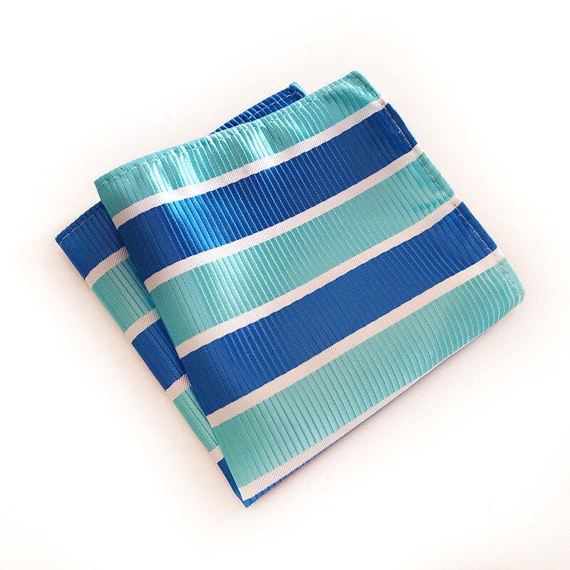 20 Style Luxury Striped Men Pocket Square Hanky Classic Wedding Party Handkerchief Soft Silk Vintage Hankies Chest Towel