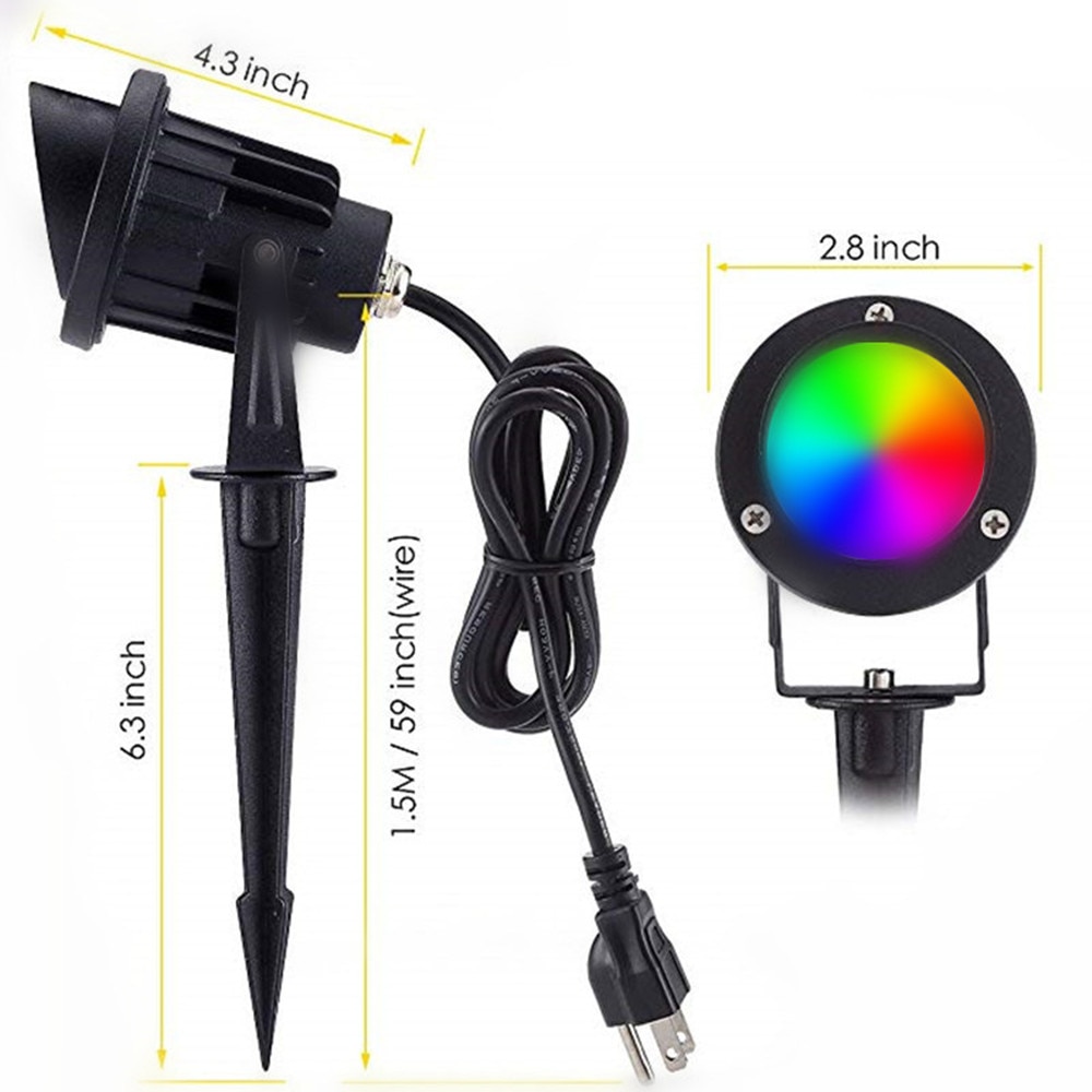 V V Outdoor Cob Rgb Tuin Licht W Led Gazon Grandado