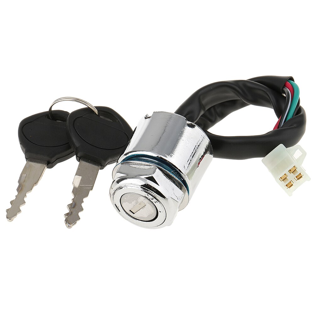 4 Wire Ignition Switch Lock with Key for ATV Scooter Dirt Bike Go Kart Quad Stainless Steel ignition switch for Vehicle