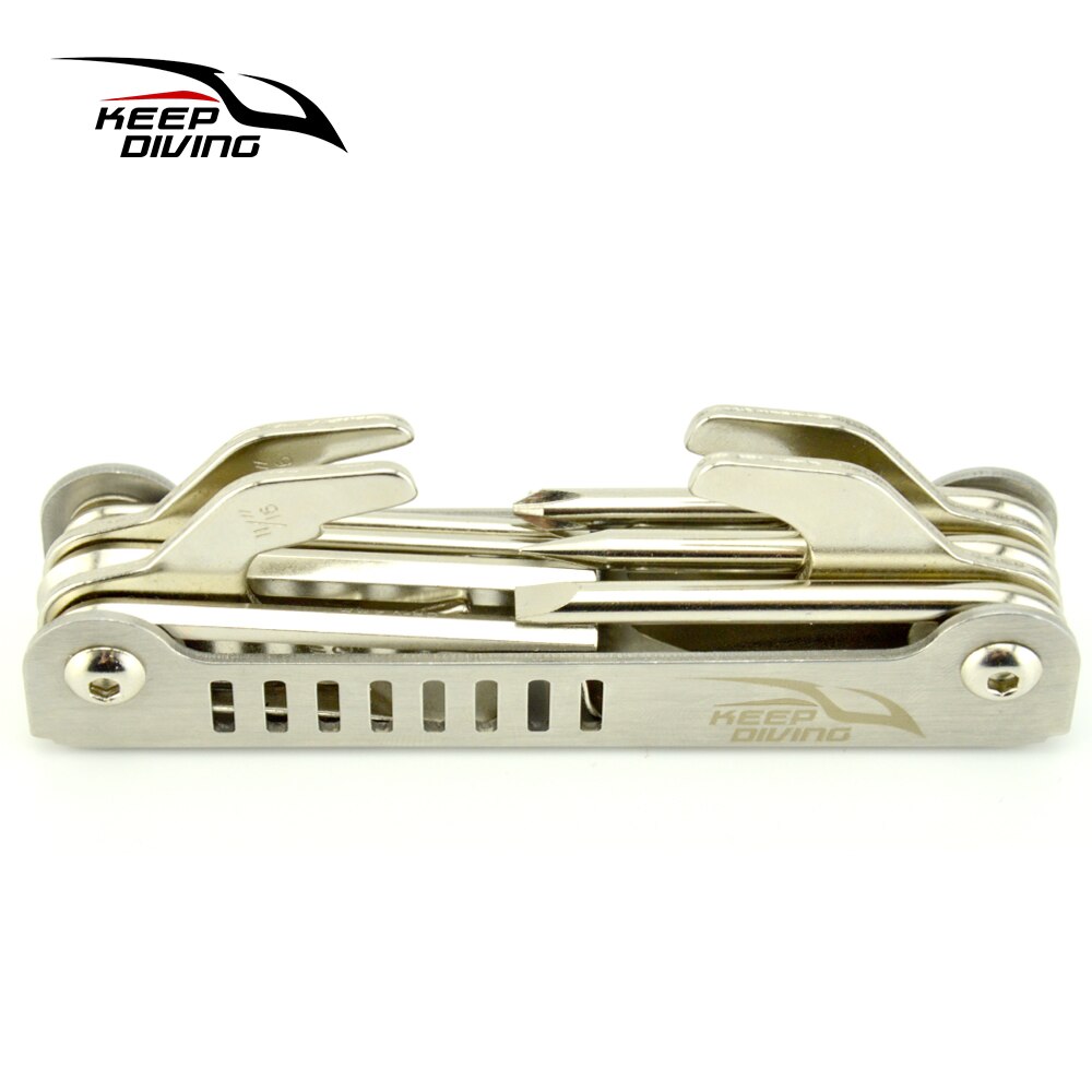 KEEP DIVING 13 In 1 304 Stainless Steel Diving Tool Set Save a Dive Kit Wrench Screwdriver Multi Tool for Repairing & Adjusting