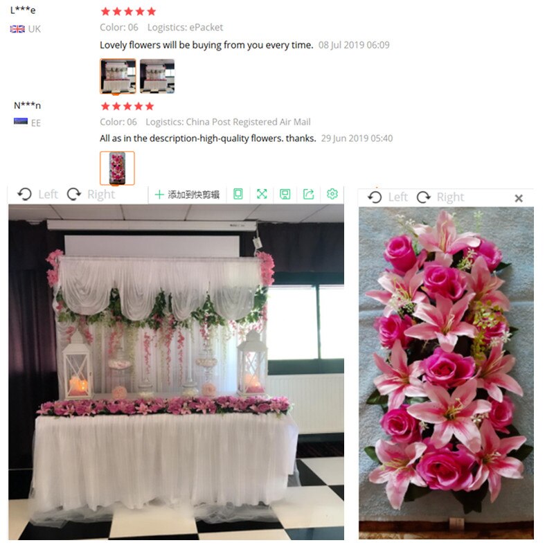 Hoogwaardige Zijde Kunstmatige Bloem Rij Boog Bloem Muur Lily Boog Hoge Imitatie Rose Diy Bruiloft Weg Leiden Party kerst Decor