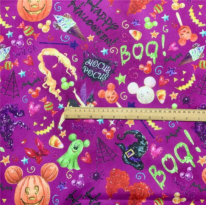 Halloween Pompoen Fairy Candy Polyester Katoen Voor Kids Kleding Hometextile Rugzakken Kussenhoes Diy Materiaal