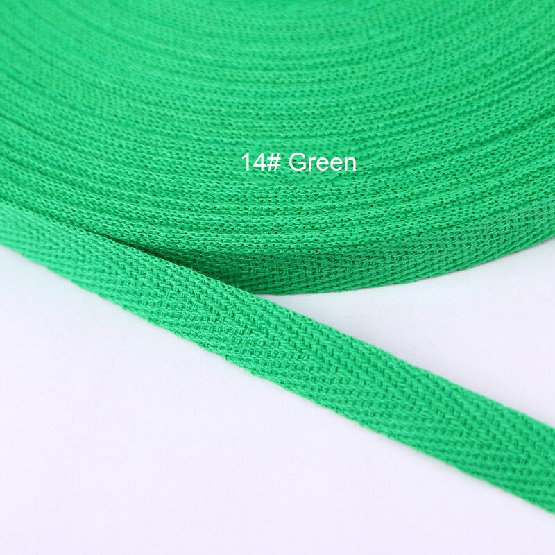 50 Yards/Roll 20mm Cotton Ribbon Herringbone Twill Bias Binding Tape For Bag Clothing Strap Handmade Garment Sewing 37 Colors: 14 green 20mm