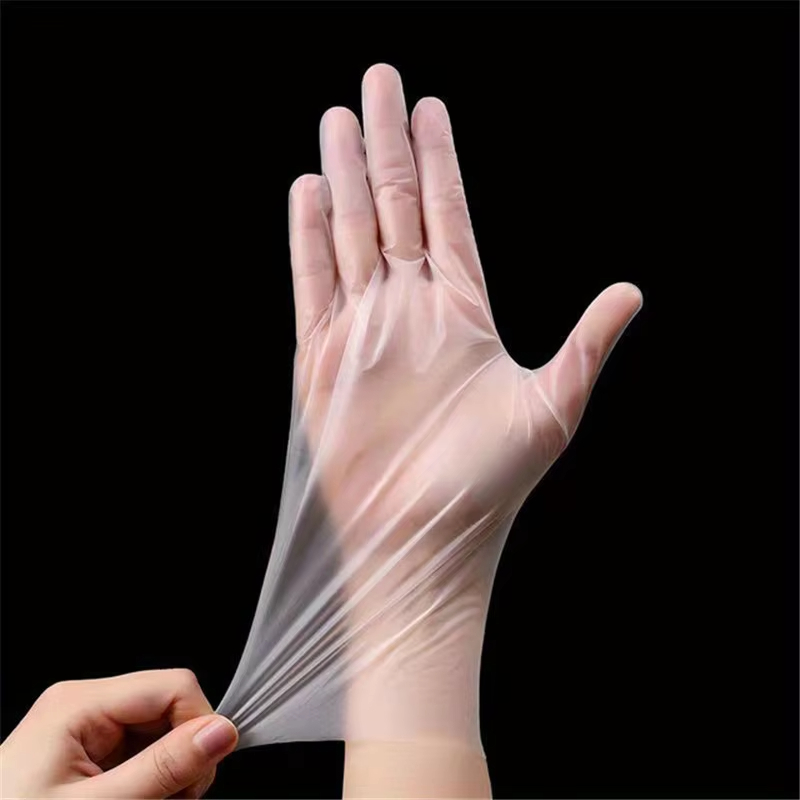 100/200 Stück Einweg-TPE-Handschuhe, puderfrei und latexfrei, geeignet für sterben Reinigung von Küchen und Badezimmer