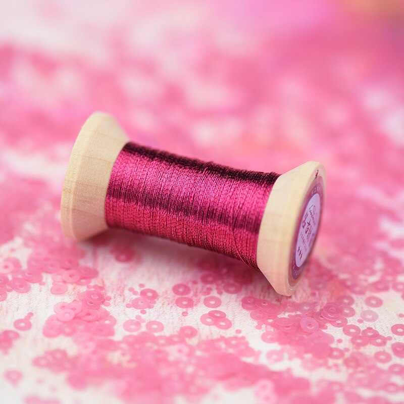 lovely peach series of Gold Line/French embroidery thread/embroidery spool/colorful gold embroidery thread/ /50 meters/piece: 4