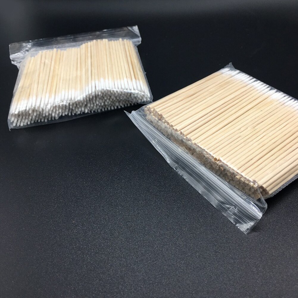 Mini hisopo de algodón para maquillaje permanente, palitos suaves para el cuidado de la salud, herramientas de extensión de pestañas, palitos de madera desechables cosméticos, 300 Uds.