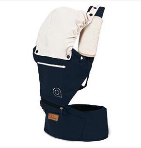 Porte-bébé multifonction d'hiver aiebao avec repose-taille dorsal: Bleu marine