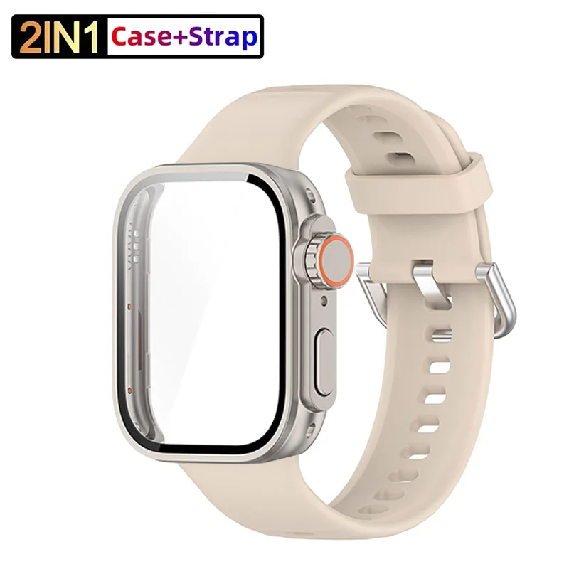 Correa de silicona para Huawei Watch Fit 3 Band con funda protectora de pantalla mejorada a Ultra2 funda para Huawei Fit 3 accesorios de muñeca: Multicolor