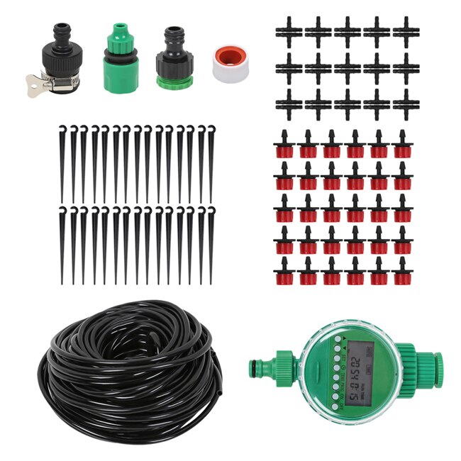 DIY 25 M Micro Drip Irrigatie Watering Timer Tuinslang Kit Plant Automatische Water Controller Verstelbare Druppelaar Sprinkler Gereedschap: Type 4