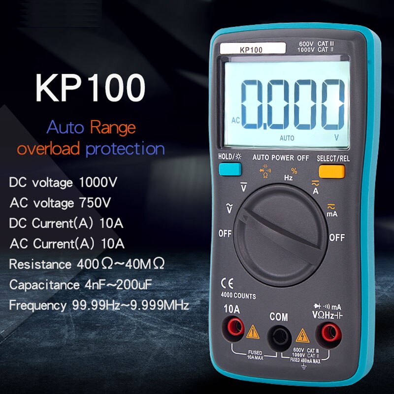 ESR Kondensator Tester Auto Range Digital-Multimeter 4000 Zählt Spannung Anzeige Frequenz Meter Auto Power Off Elektrische Meter