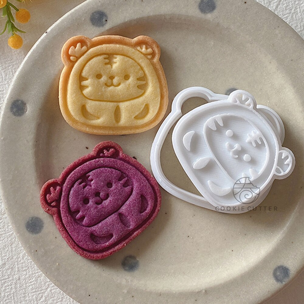 Cartoon Tiger Thickened Biscuit Mold Paw Cookie Cutter Fondant Cutter Pastry Cake Sugar Craft Baking Tools Kitchen Accessories: Tiger
